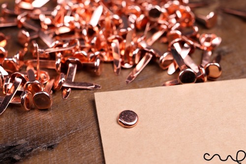 100 fissaggi carta rame oro - 100,