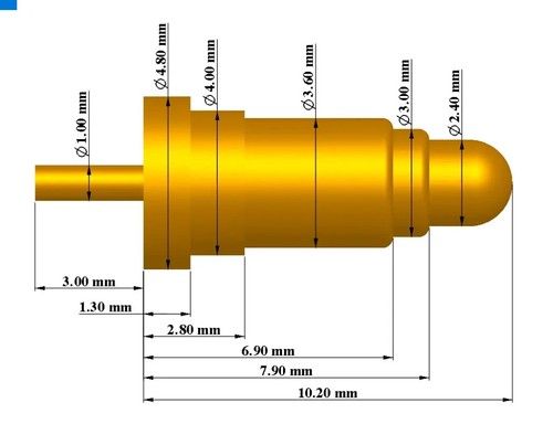 Sonda pogo pin corrente rame - pogo,